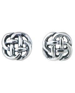 Sterling Silver Round Celtic Knot Stud Earrings