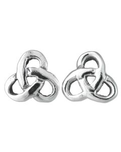 Sterling Silver Celtic Trinity Knot Stud Earrings