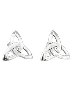 Sterling Silver Celtic Trilogy Trinity Knot Stud Earrings