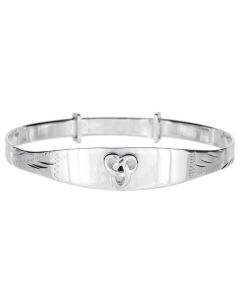 Sterling Silver Celtic Trinity Knot Baby Bangle