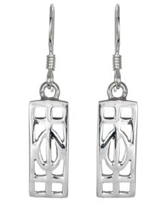 Sterling Silver Rennie Mackintosh Style Earrings