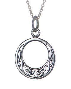 Sterling Silver Small Round Knotwork Necklace