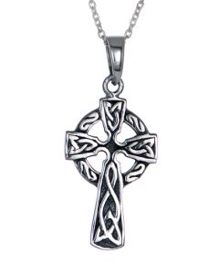 Sterling Silver Large Iona Cross Necklace