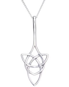 Sterling Silver solid eternal knot necklace