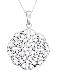 Sterling Silver celtic cut out design necklace.