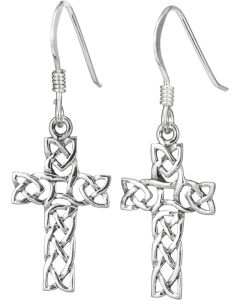 Sterling Silver Cross Earrings