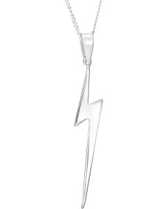Sterling Silver Lightning Bolt Necklace