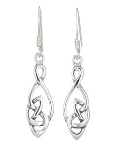 Sterling Silver Celtic Knotwork drop earrings