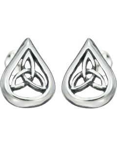 Sterling Silver Celtic Triquetra Stud Earrings