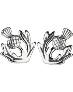 Scottish Thistle stud earring Sterling Silver 