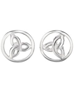 Sterling Silver Celtic Trinity Knot Stud Earrings