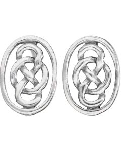 Sterling Silver Oval Celtic Knot Stud Earrings