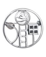 Rennie Mackintosh Circular Sterling Silver Brooch