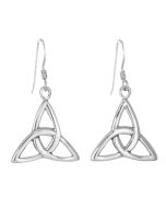 Sterling Silver Celtic Trinity Knot Drop Earrings