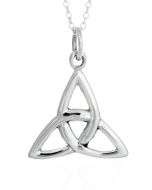 Sterling Silver Celtic Trinity Knot Charm Necklace
