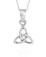 Sterling Silver Celtic Triquetra Weave Pendant Necklace